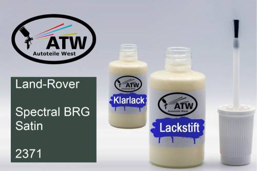 Land-Rover, Spectral BRG Satin, 2371: 20ml Lackstift + 20ml Klarlack - Set, von ATW Autoteile West.